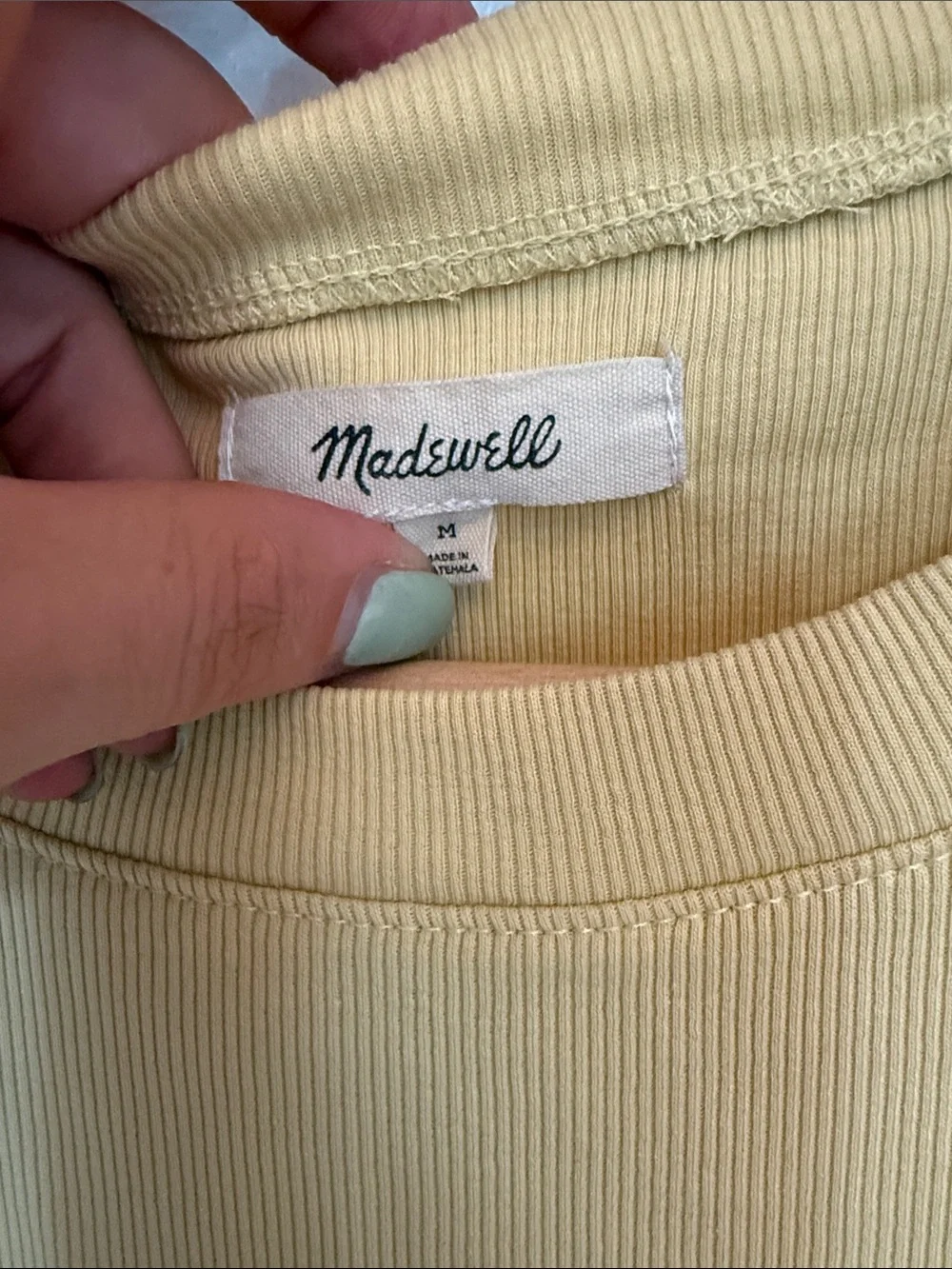 Madewell Women's Crewneck Tee - Yellow - Picture 3 of 3